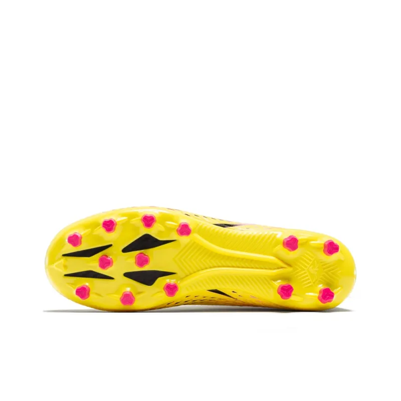 QIUTEXIONG Soccer Shoes Unisex High Top Pink/Green/Yellow-37