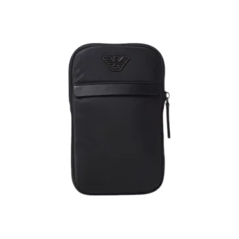 EMPORIO ARMANI Polyamide Cell Phone Pouch Men's Black