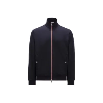 Moncler Logo Patch Zip Up Jacket
