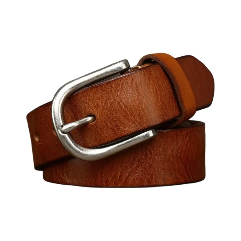 JEANSWEST Cow Leather Belts Men's 3.7CM-5