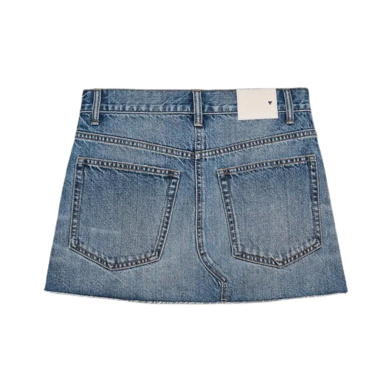 ZARA Trf Denim Short Skirts Women's Blue-1