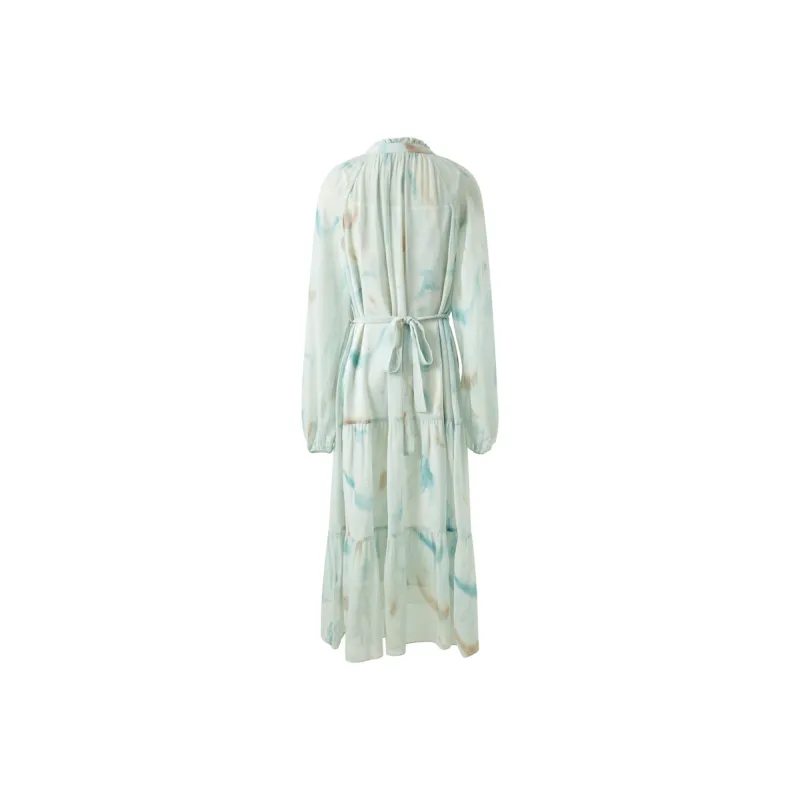 3COLOUR Long Sleeved Dress Women's Lake Blue Floral-1