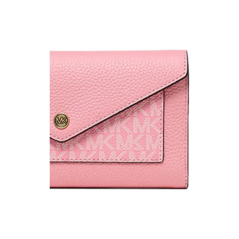 MICHAEL KORS Jet Set Item Artificial Leather Wallets Clutches Women's Pink-4