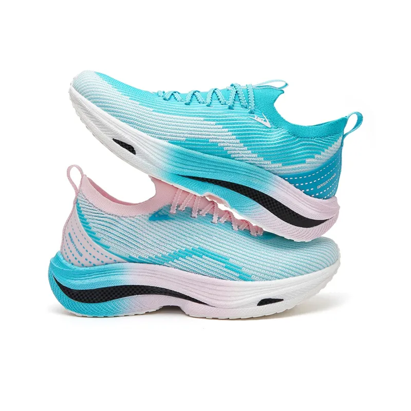 VOIT Cushioning Lightweight Rebound Low Top Marathon Running Shoes Unisex Pink Blue Mismatched-3