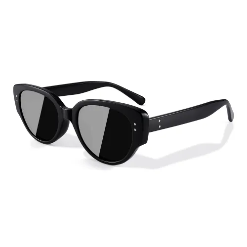 PULAIS Plate Frame TR/Memory Plastic Cat Eye Sunglasses Unisex