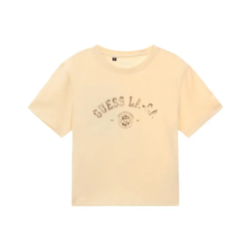 GUESS T-Shirt Unisex Light Yellow-0