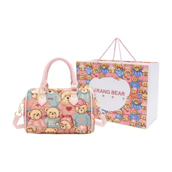 ERANGBEAR Jacquard Crossbody Bag Women's Pink/Blue/Brown/Red