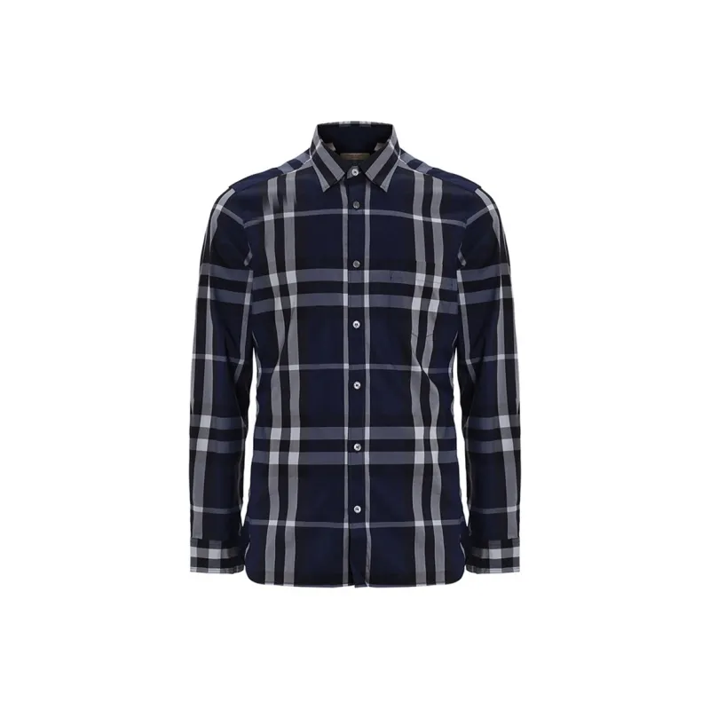Burberry Shirts Men Dark Blue-0