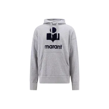 ISABEL MARANT Miley Logo Flocked Drawstring Hoodie