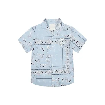 MLB Cashew Flower Shirts Unisex Sky Blue
