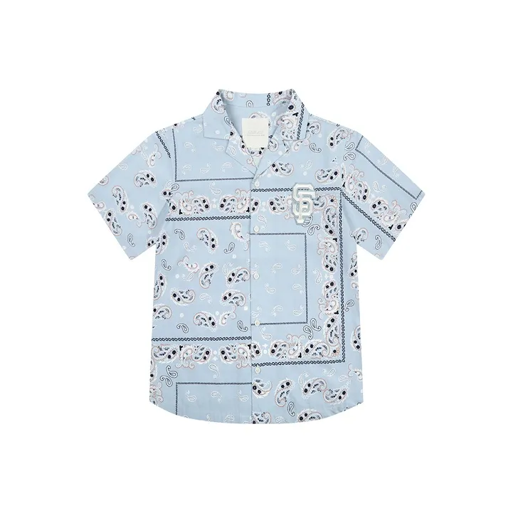 MLB Cashew Flower Shirts Unisex Sky Blue-0