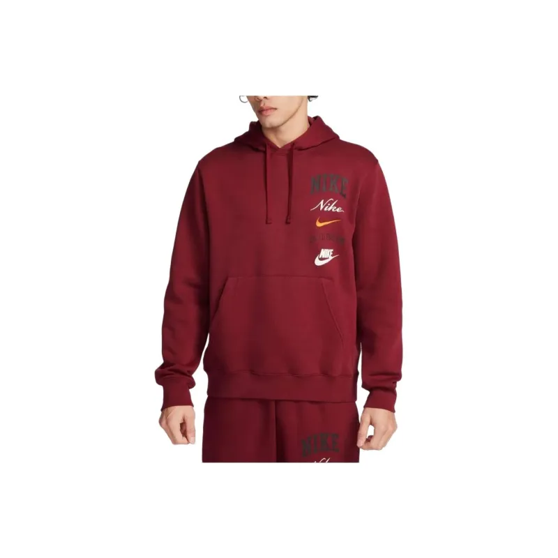 Nike Club Fleece Sweatshirt Men's Burgundy-0