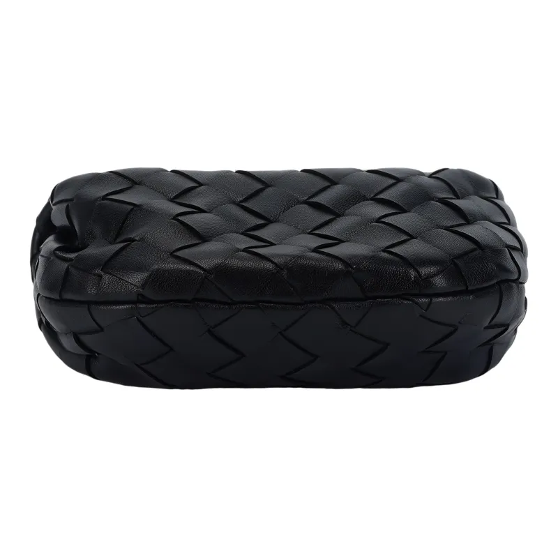 Bottega Veneta JODIE Lamb Leather Handbag Mini Women's Black-3