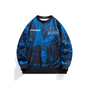 FireMonkey Sweatshirts Unisex Black Blue
