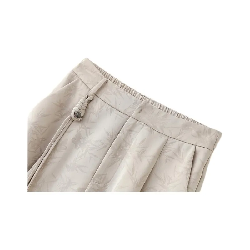 IHIMI Casual Pants Women's Silk Apricot-1