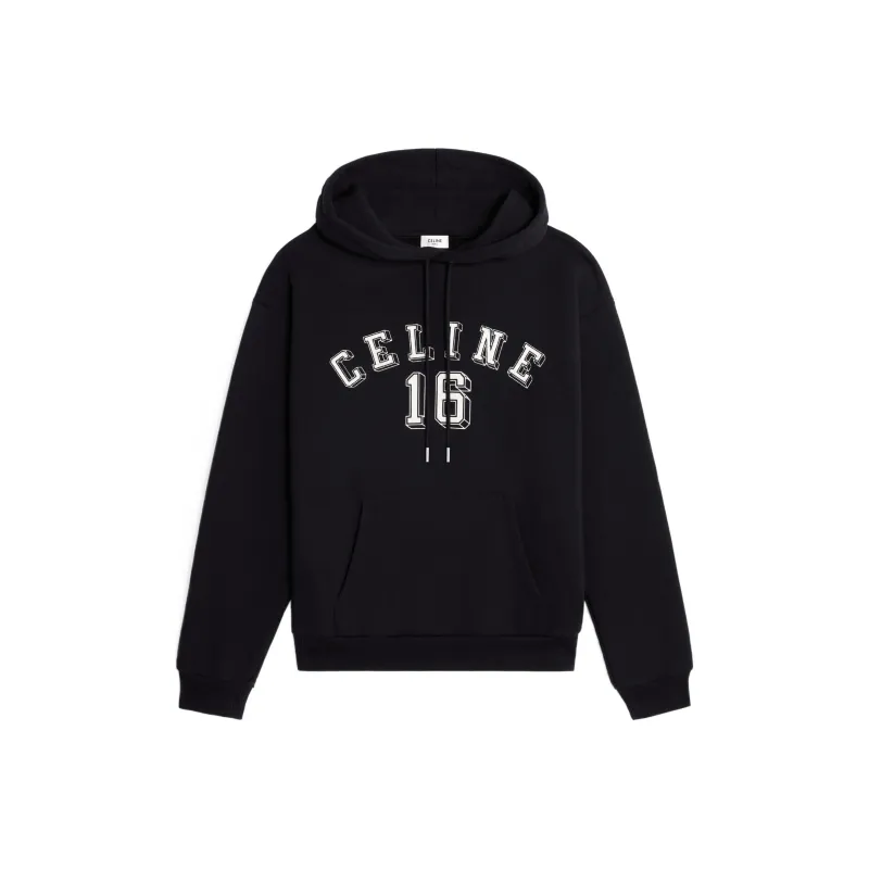 CELINE 16 Loose Hoodie In Cotton Fleece-0
