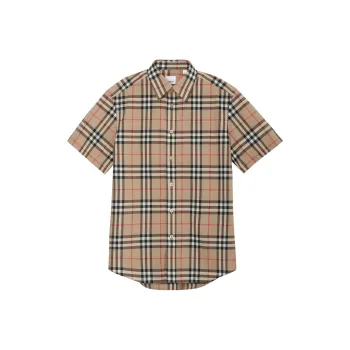 Burberry S/S Check Cotton Shirt