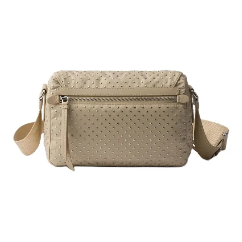 PRADA Recycled Nylon Crossbody Bag Women's Desert Yellow-3