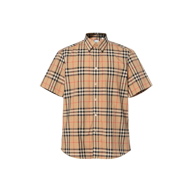 Burberry Checked Short Sleeved Shirt-0