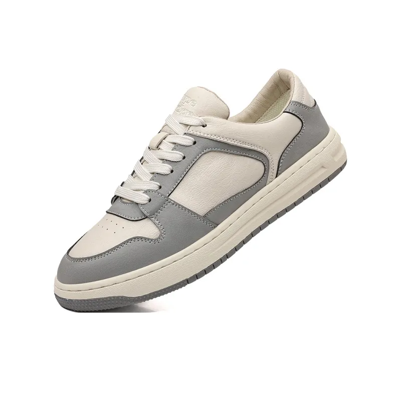 SUPEREDGE Lightweight Coverage With Abrasion Resistant Properties Low Top Skateboard Shoes Men's Greige-1