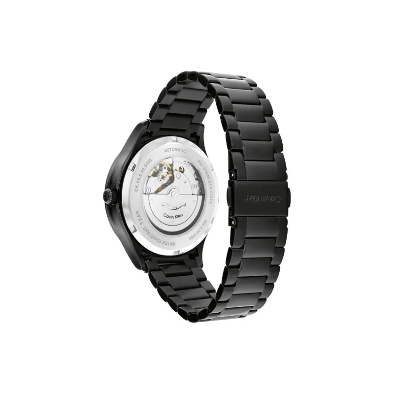 CALVIN KLEIN Knight Wrist Watch Automatic Mechanical Movement Steel Strap 40mm Black Dial Unisex-2