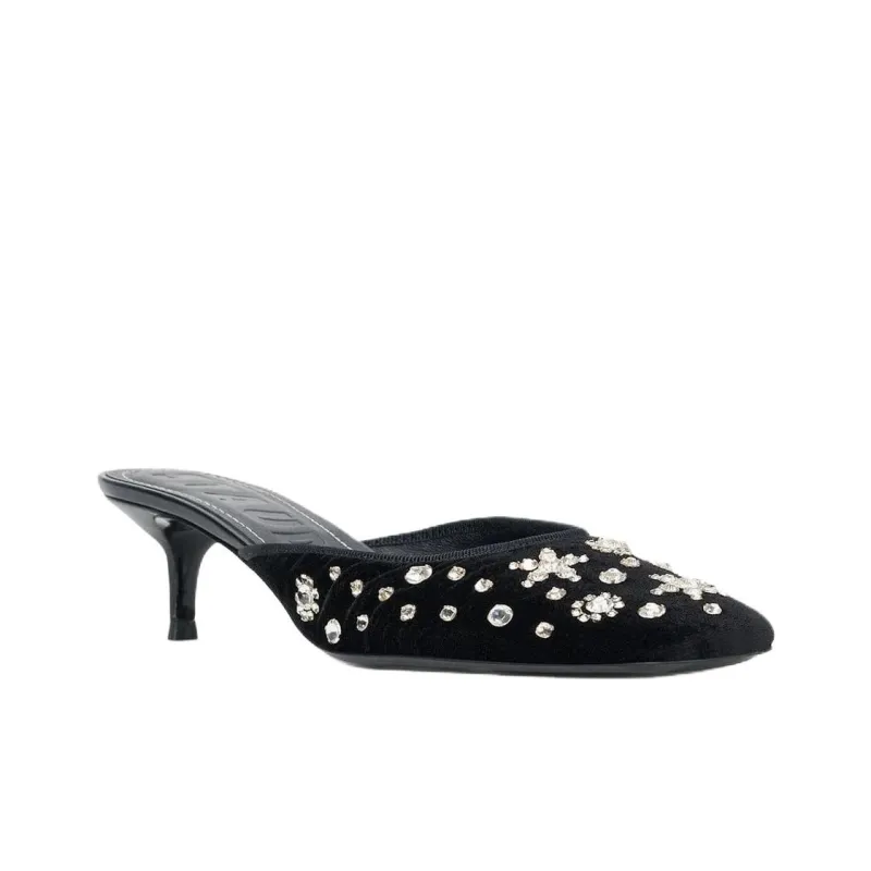 Staud Closed Toe Slippers 9cm Women's Black-2
