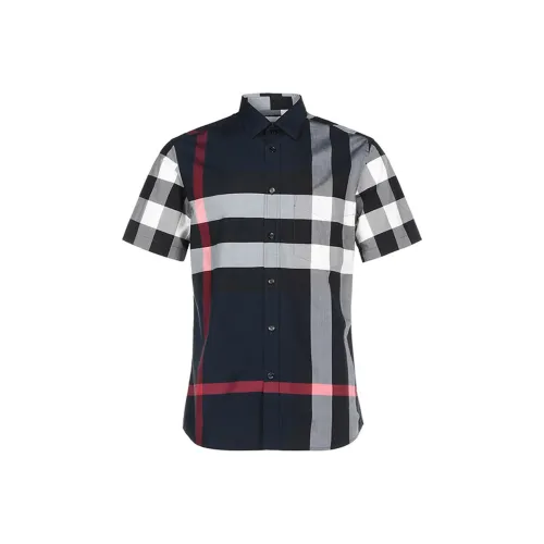 Burberry Shirts Men Navy