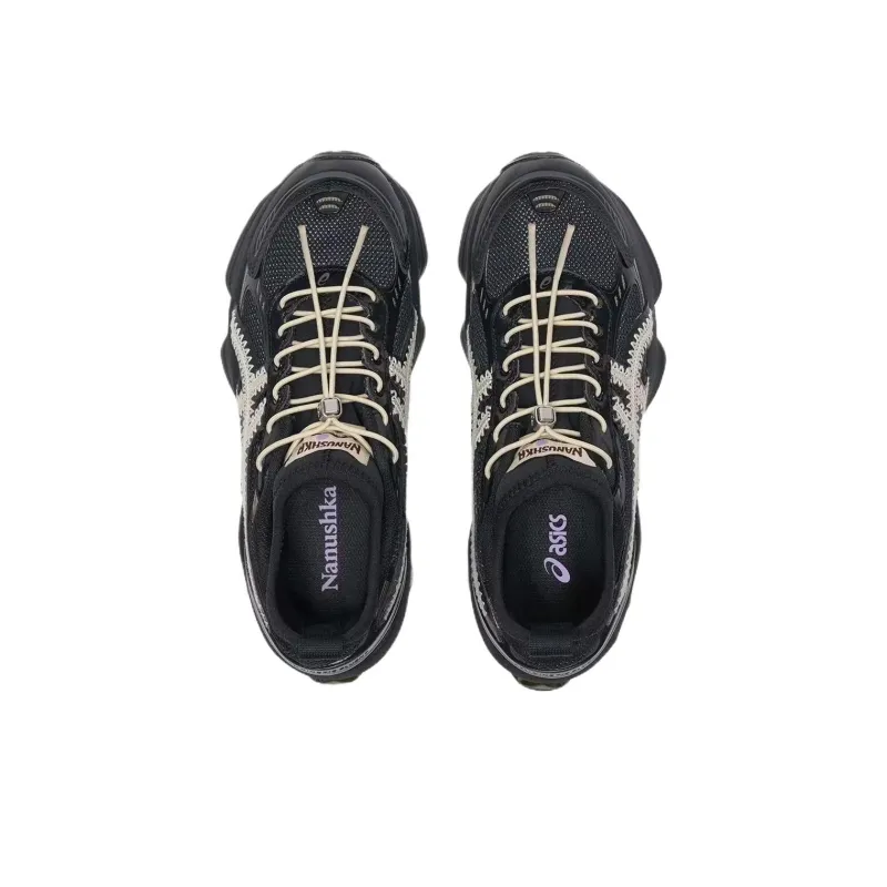 NANUSHKA x Asics GEL KINETIC FLUENT Anti Slip Wear Resistant Mid Top Hiking Shoes Unisex Black-4