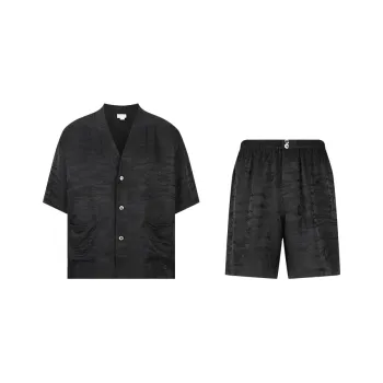 SILKISS Pajama Set Men's Jet Black