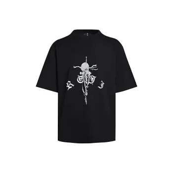 REJJ T Shirts Men Black