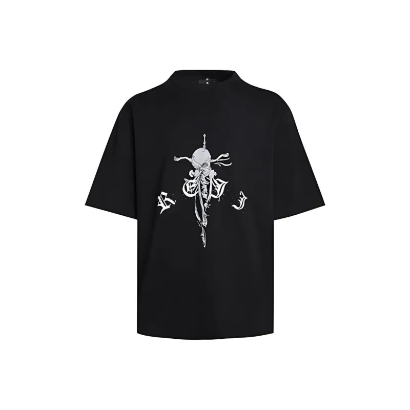 REJJ T Shirts Men Black-0
