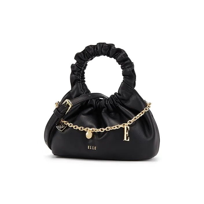 ELLE Synthetic Leather Handbag Regular Women's Pink/Black/White-4