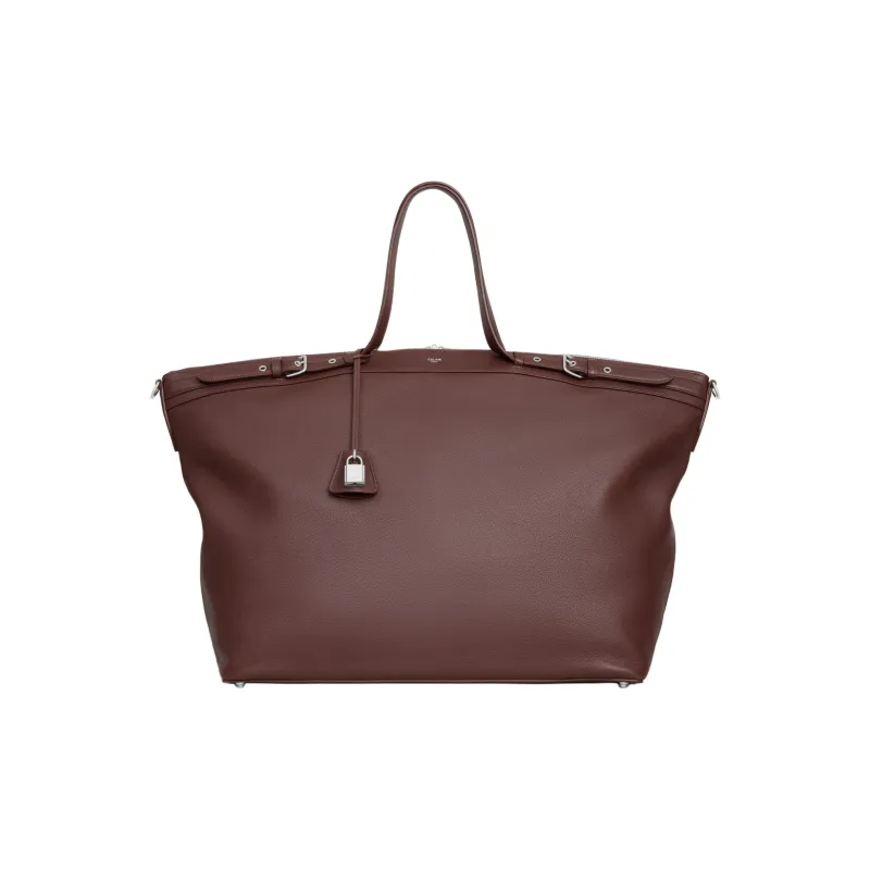 CELINE Soft Cow Leather Travel Bag Men's Chestnut-0