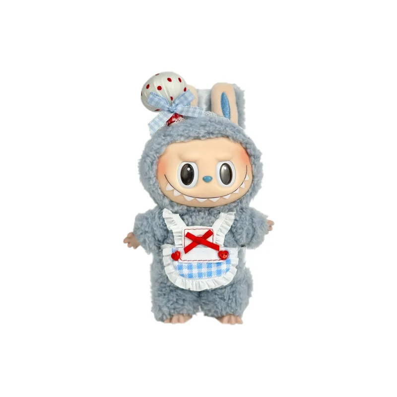 [Modified Doll] POP MART Labubu THE MONSTERS Heartbeat Macaron Collection, Little Chef, Cute Hang Tag Box 17cm-12