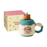 Blue Bear Birthday Theme Ceramic Cup