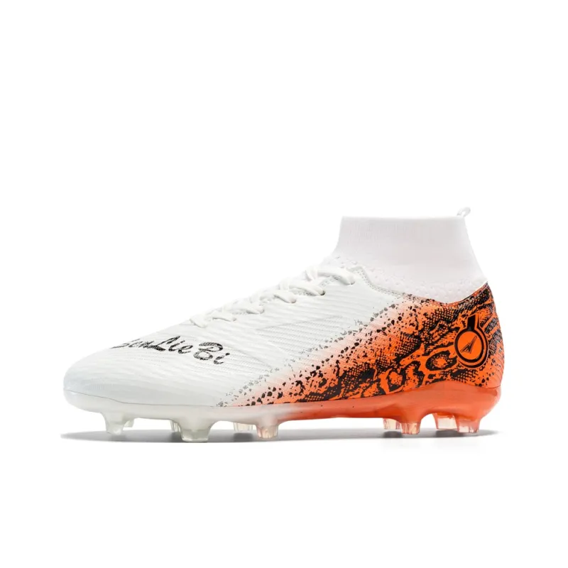 QIUTEXIONG SG Metal Long Studs Soft Ground Slip Resistant Coverage Soccer Shoes Unisex-7