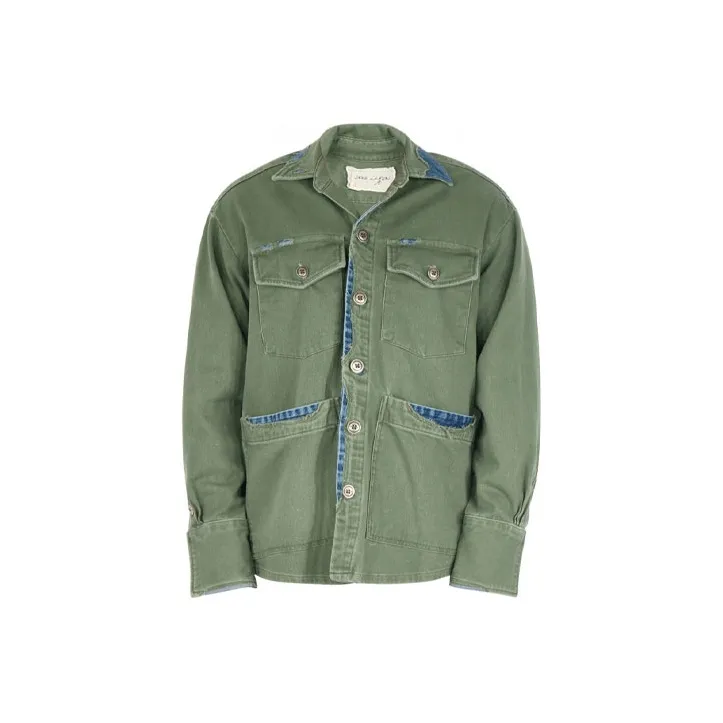 GREG LAUREN Shirts Men Army Green-0