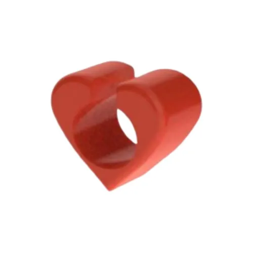 UNCOMMON MATTERS Wooden Rings Unisex Red