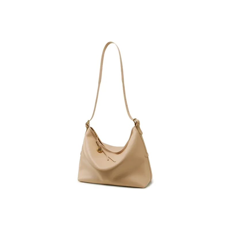 PIERRE CARDIN Cow Split Leather Shoulder Bag Regular Women's Apricot-2