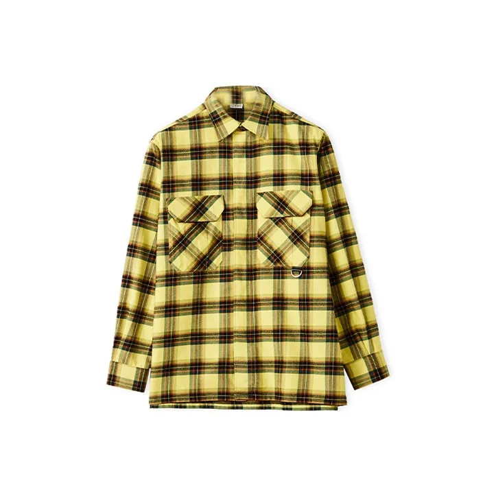 LOEWE Check Flannel Zipped Shirt-0