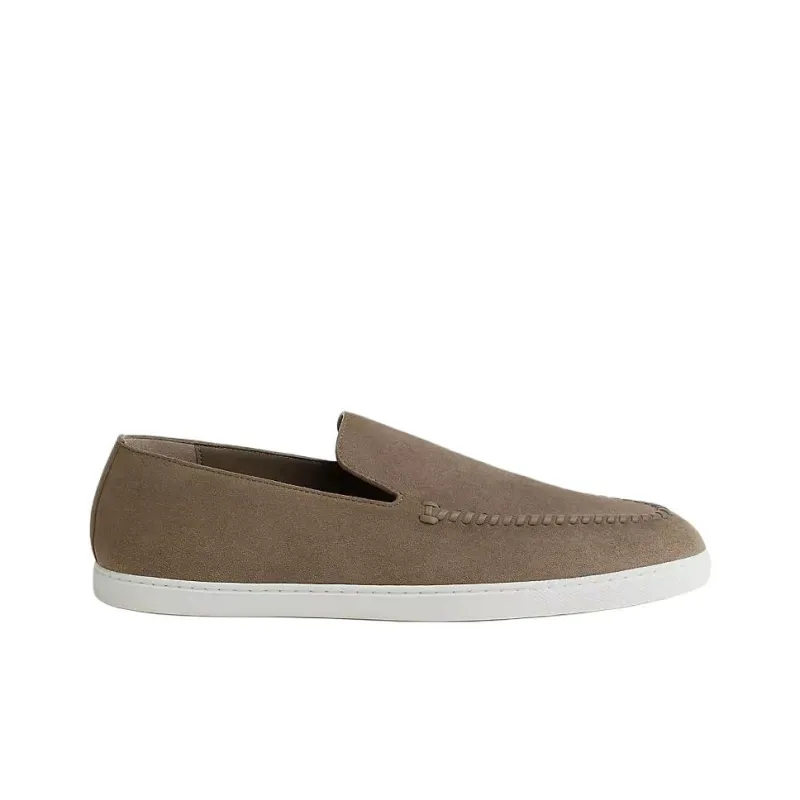 HERMES Julian Low Top Casual Shoes Men's Umber-1