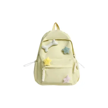 Single Warehouse Composite Cloth Backpack Women's Yellow/Ivory/Pink/Black/Green