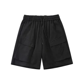 WOOD SOON Trendy Brand Knee Length Pants Casual Straight Fit Men's