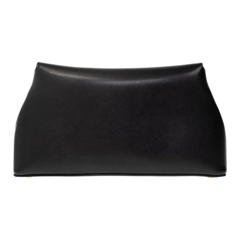 TOTEME T Lock Leather Crossbody Bag, Shoulder Bag Women's Black-2