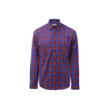 Burberry Shirt Men's Blue Red Plaid