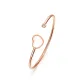 925 Sterling Silver Heart Bangle