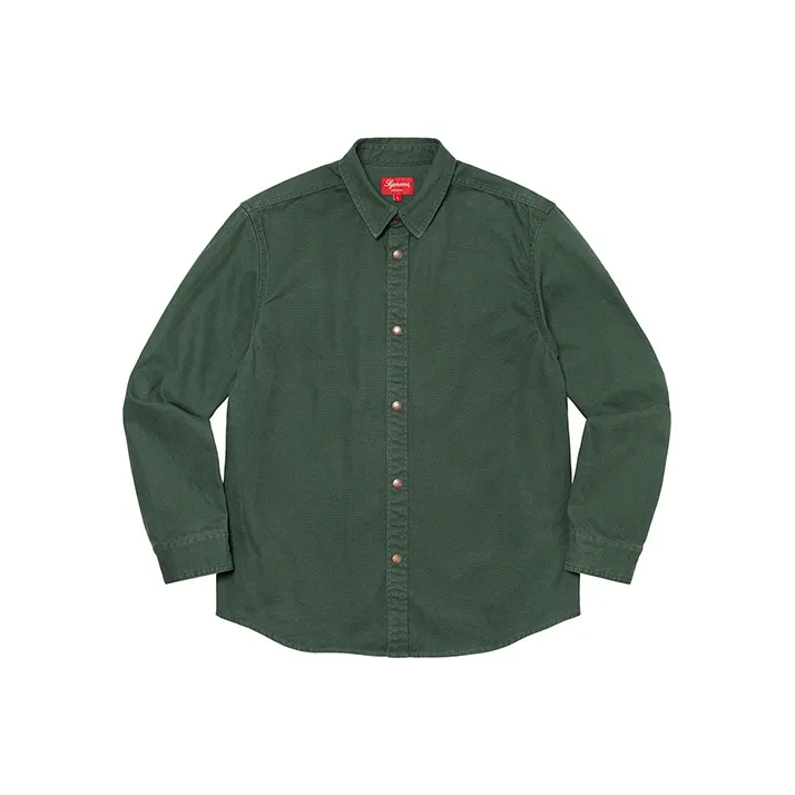 Supreme Logo Taping Work Shirt-0