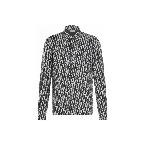 DIOR Shirt Men's Beige Marine Blue
