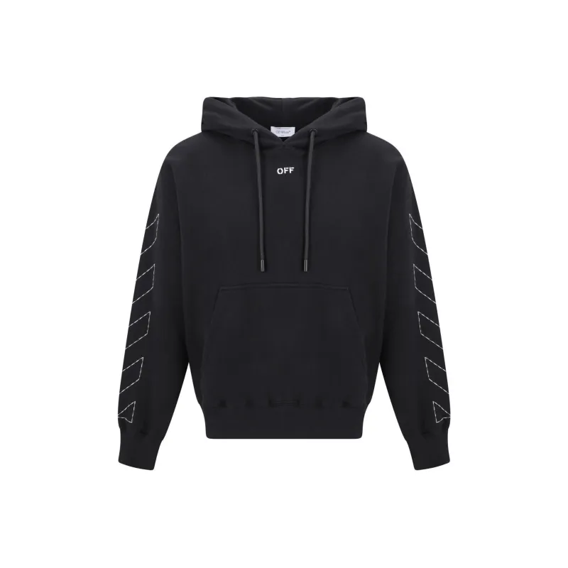 OFF-WHITE Arrows-embroidered Cotton Hoodie-0