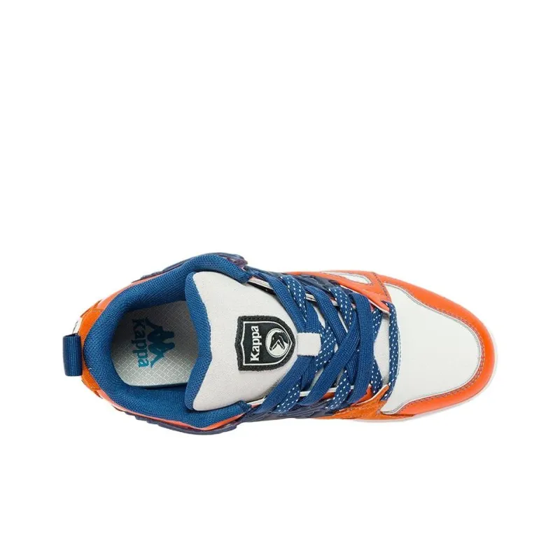 COPPOLELLA x Kappa Abrasion Resistant Low Top Skateboard Shoes Unisex White Orange Blue-4